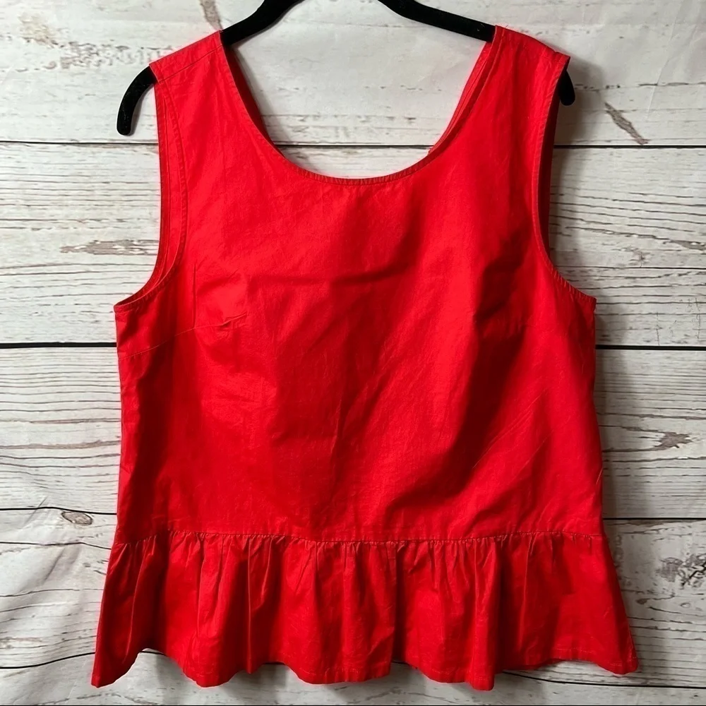 Nwot J.Crew Cotton Peplum Tank Top